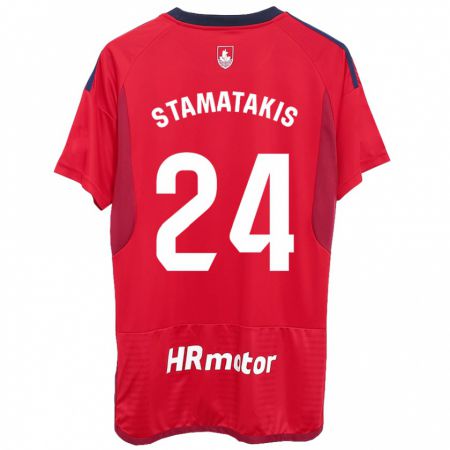 Kandiny Kinder Dimitrios Stamatakis #24 Rot Heimtrikot Trikot 2023/24 T-Shirt