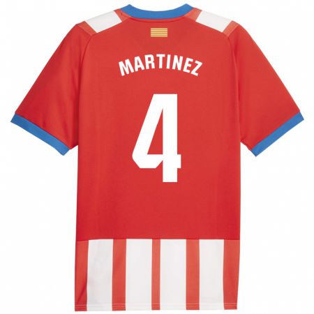 Kandiny Kinder Arnau Martínez #4 Rot-Weiss Heimtrikot Trikot 2023/24 T-Shirt