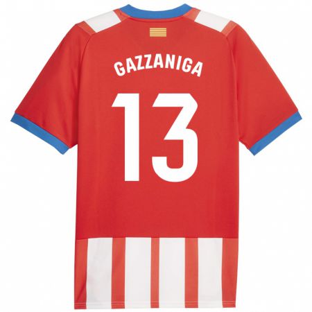 Kandiny Kinder Paulo Gazzaniga #13 Rot-Weiss Heimtrikot Trikot 2023/24 T-Shirt