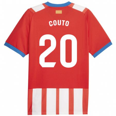 Kandiny Kinder Yan Couto #20 Rot-Weiss Heimtrikot Trikot 2023/24 T-Shirt