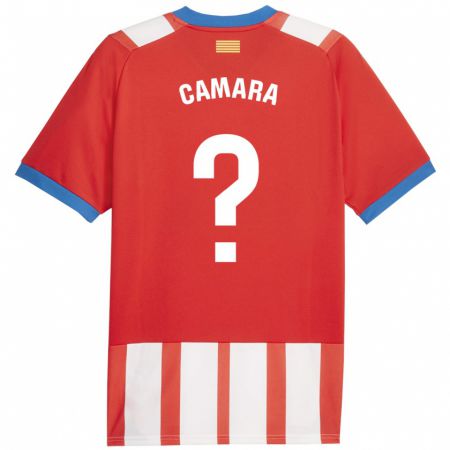 Kandiny Kinder Dawda Camara #0 Rot-Weiss Heimtrikot Trikot 2023/24 T-Shirt