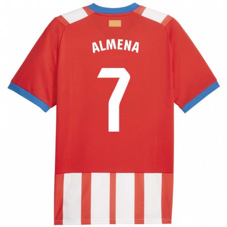 Kandiny Kinder Iker Almena #7 Rot-Weiss Heimtrikot Trikot 2023/24 T-Shirt