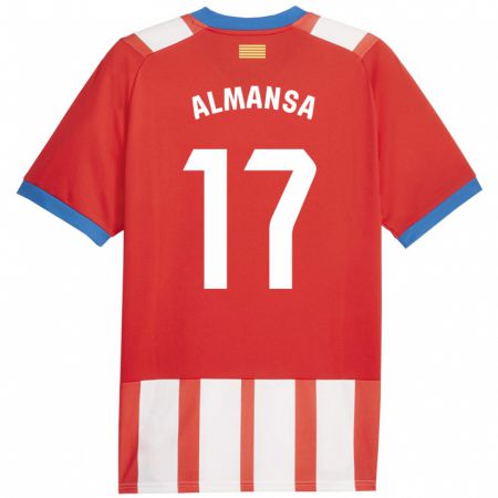 Kandiny Kinder Alex Almansa #17 Rot-Weiss Heimtrikot Trikot 2023/24 T-Shirt