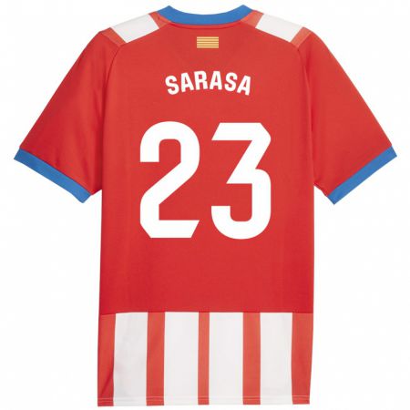 Kandiny Kinder Javier Sarasa #23 Rot-Weiss Heimtrikot Trikot 2023/24 T-Shirt