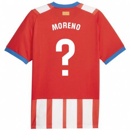 Kandiny Kinder Gerard Moreno #0 Rot-Weiss Heimtrikot Trikot 2023/24 T-Shirt