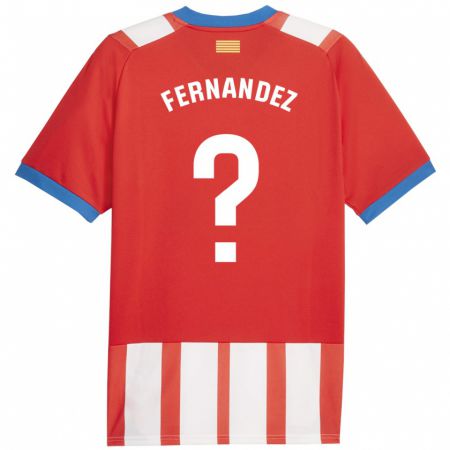 Kandiny Kinder Marc Fernández #0 Rot-Weiss Heimtrikot Trikot 2023/24 T-Shirt