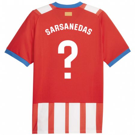 Kandiny Kinder Joao Sarsanedas #0 Rot-Weiss Heimtrikot Trikot 2023/24 T-Shirt