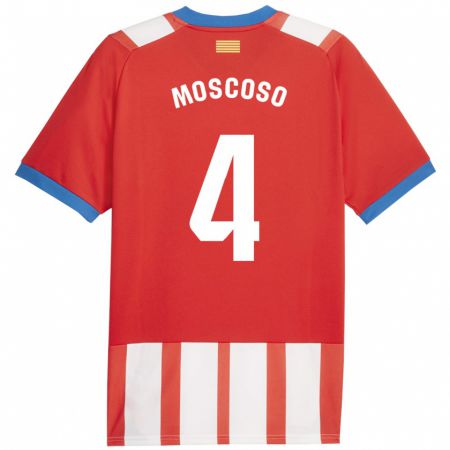Kandiny Kinder Miriam Moscoso #4 Rot-Weiss Heimtrikot Trikot 2023/24 T-Shirt