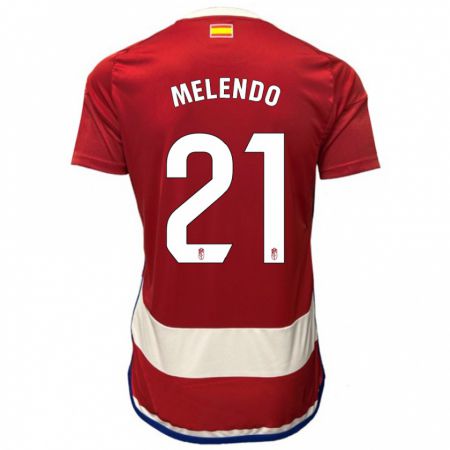 Kandiny Kinder Óscar Melendo #21 Rot Heimtrikot Trikot 2023/24 T-Shirt