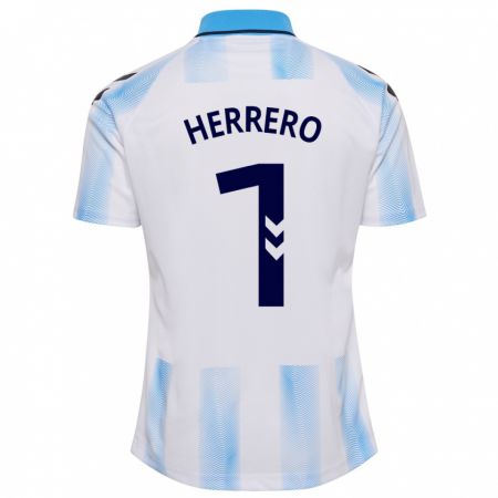 Kandiny Kinder Alfonso Herrero #1 Weiß Blau Heimtrikot Trikot 2023/24 T-Shirt