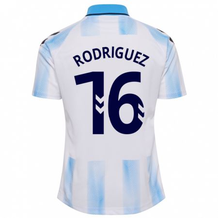 Kandiny Kinder Genaro Rodríguez #16 Weiß Blau Heimtrikot Trikot 2023/24 T-Shirt