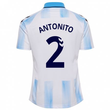 Kandiny Kinder Antoñito #2 Weiß Blau Heimtrikot Trikot 2023/24 T-Shirt