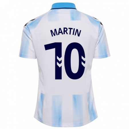 Kandiny Kinder Jesús Martín #10 Weiß Blau Heimtrikot Trikot 2023/24 T-Shirt