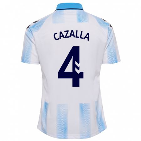 Kandiny Kinder Marta Cazalla #4 Weiß Blau Heimtrikot Trikot 2023/24 T-Shirt