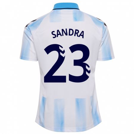 Kandiny Kinder Sandra #23 Weiß Blau Heimtrikot Trikot 2023/24 T-Shirt