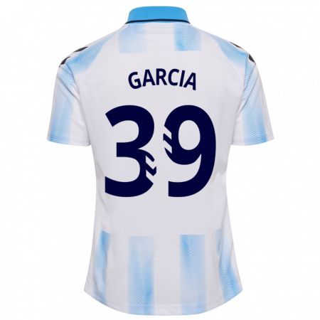 Kandiny Kinder Claudia García #39 Weiß Blau Heimtrikot Trikot 2023/24 T-Shirt