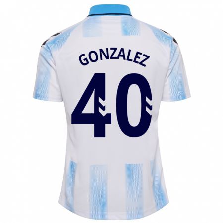 Kandiny Kinder Carol González #40 Weiß Blau Heimtrikot Trikot 2023/24 T-Shirt