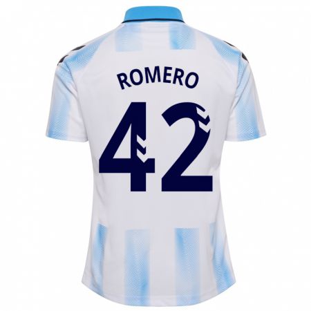 Kandiny Kinder Andrea Romero #42 Weiß Blau Heimtrikot Trikot 2023/24 T-Shirt