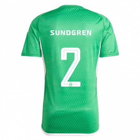 Kandiny Kinder Daniel Sundgren #2 Weiß Blau Heimtrikot Trikot 2023/24 T-Shirt