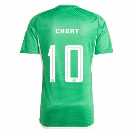 Kandiny Kinder Tjaronn Chery #10 Weiß Blau Heimtrikot Trikot 2023/24 T-Shirt