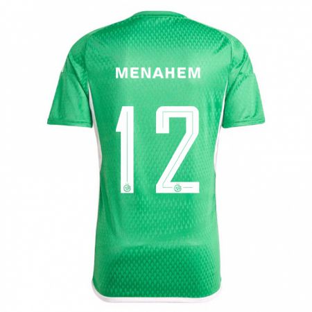 Kandiny Kinder Sun Menahem #12 Weiß Blau Heimtrikot Trikot 2023/24 T-Shirt