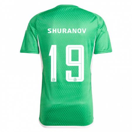 Kandiny Kinder Erik Shuranov #19 Weiß Blau Heimtrikot Trikot 2023/24 T-Shirt