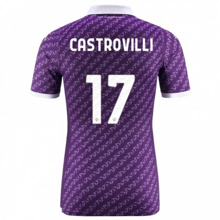 Kandiny Kinder Gaetano Castrovilli #17 Violett Heimtrikot Trikot 2023/24 T-Shirt