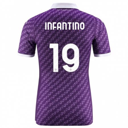 Kandiny Kinder Gino Infantino #19 Violett Heimtrikot Trikot 2023/24 T-Shirt