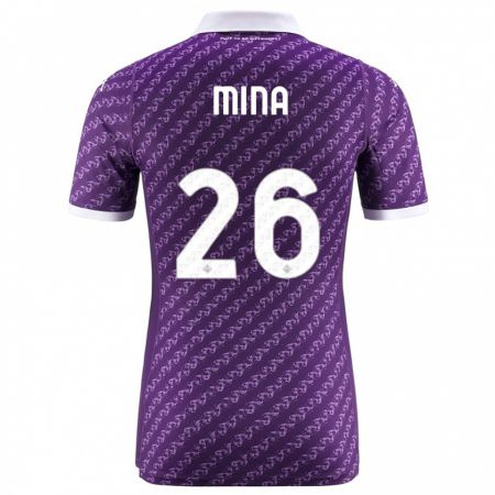 Kandiny Kinder Yerry Mina #26 Violett Heimtrikot Trikot 2023/24 T-Shirt