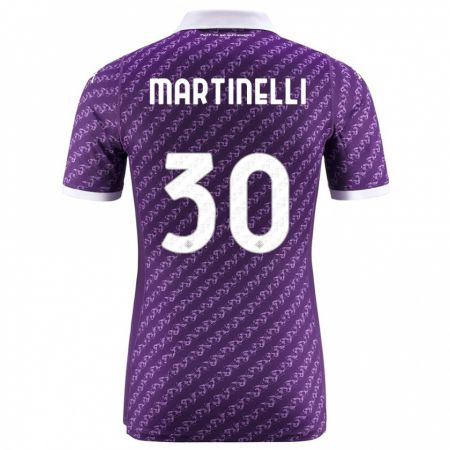 Kandiny Kinder Tommaso Martinelli #30 Violett Heimtrikot Trikot 2023/24 T-Shirt