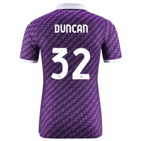 Kandiny Kinder Alfred Duncan #32 Violett Heimtrikot Trikot 2023/24 T-Shirt