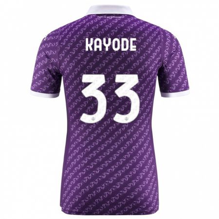 Kandiny Kinder Michael Kayode #33 Violett Heimtrikot Trikot 2023/24 T-Shirt