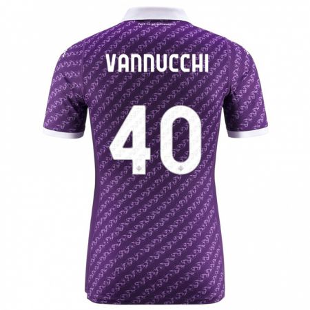 Kandiny Kinder Tommaso Vannucchi #40 Violett Heimtrikot Trikot 2023/24 T-Shirt