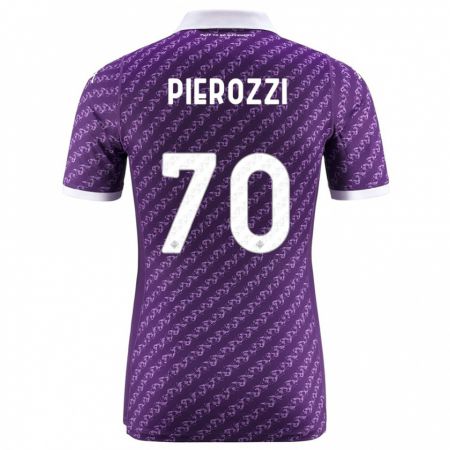 Kandiny Kinder Niccolò Pierozzi #70 Violett Heimtrikot Trikot 2023/24 T-Shirt