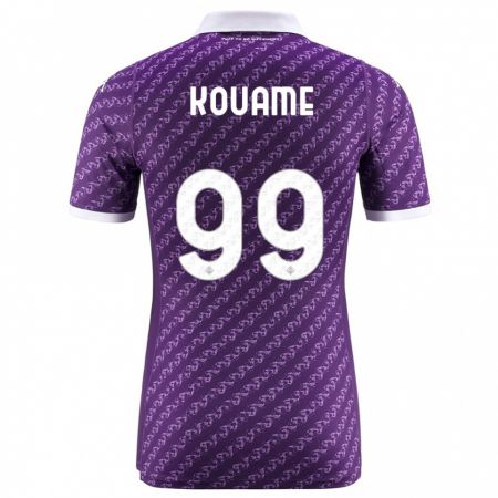 Kandiny Kinder Christian Kouamé #99 Violett Heimtrikot Trikot 2023/24 T-Shirt
