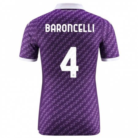 Kandiny Kinder Leonardo Baroncelli #4 Violett Heimtrikot Trikot 2023/24 T-Shirt