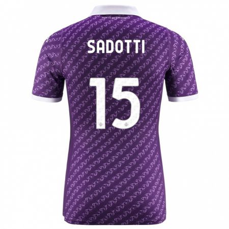 Kandiny Kinder Edoardo Sadotti #15 Violett Heimtrikot Trikot 2023/24 T-Shirt