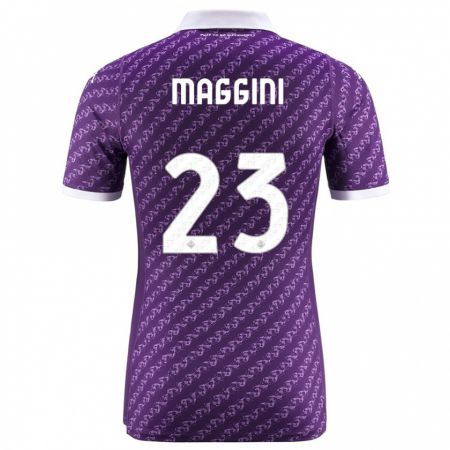 Kandiny Kinder Filippo Maggini #23 Violett Heimtrikot Trikot 2023/24 T-Shirt