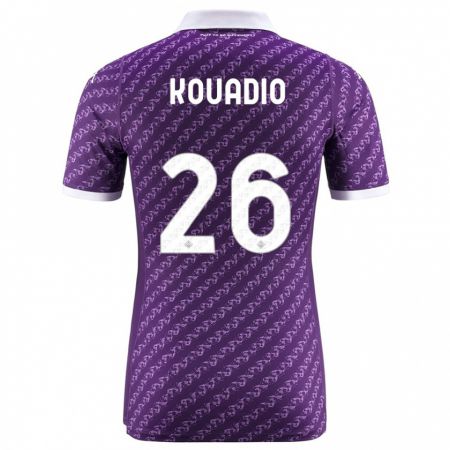 Kandiny Kinder Eddy Kouadio #26 Violett Heimtrikot Trikot 2023/24 T-Shirt