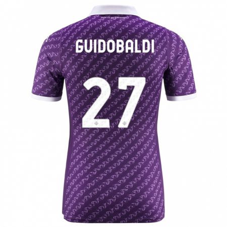 Kandiny Kinder Filippo Guidobaldi #27 Violett Heimtrikot Trikot 2023/24 T-Shirt