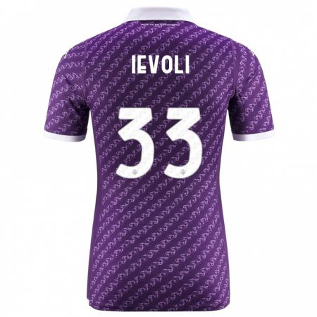 Kandiny Kinder Mattia Ievoli #33 Violett Heimtrikot Trikot 2023/24 T-Shirt