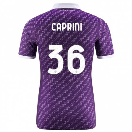 Kandiny Kinder Maat Daniel Caprini #36 Violett Heimtrikot Trikot 2023/24 T-Shirt