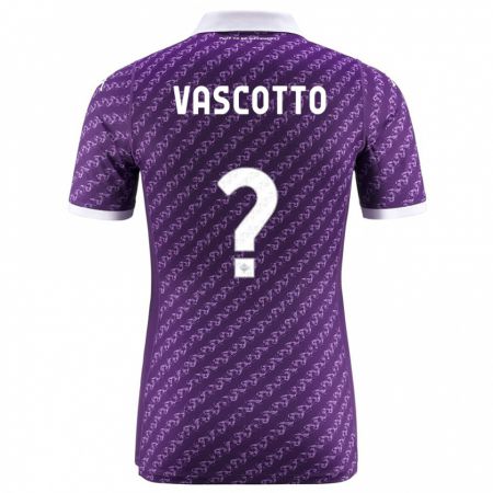 Kandiny Kinder Edoardo Vascotto #0 Violett Heimtrikot Trikot 2023/24 T-Shirt