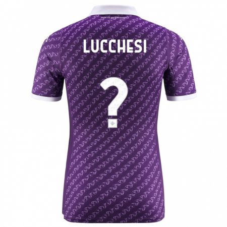 Kandiny Kinder Andrea Lucchesi #0 Violett Heimtrikot Trikot 2023/24 T-Shirt