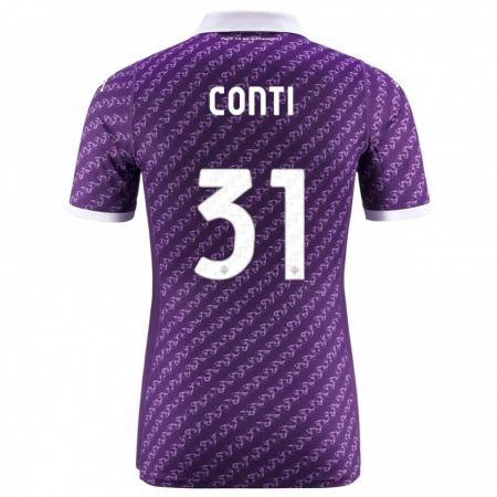 Kandiny Kinder Gabriele Conti #31 Violett Heimtrikot Trikot 2023/24 T-Shirt