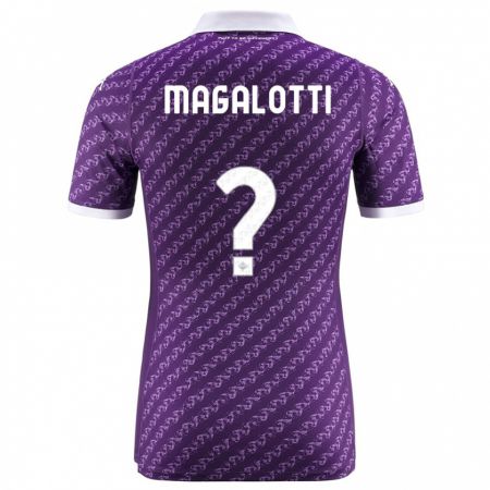 Kandiny Kinder Mattia Magalotti #0 Violett Heimtrikot Trikot 2023/24 T-Shirt
