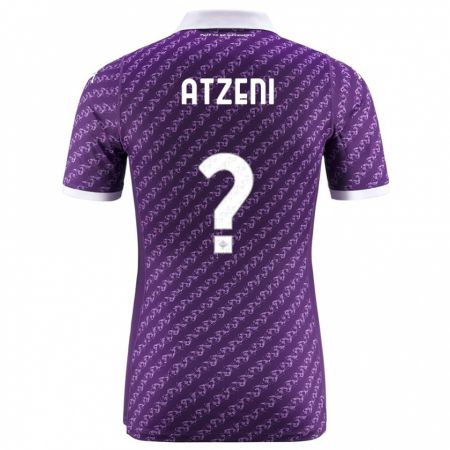 Kandiny Kinder Davide Atzeni #0 Violett Heimtrikot Trikot 2023/24 T-Shirt