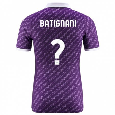 Kandiny Kinder Francesco Batignani #0 Violett Heimtrikot Trikot 2023/24 T-Shirt