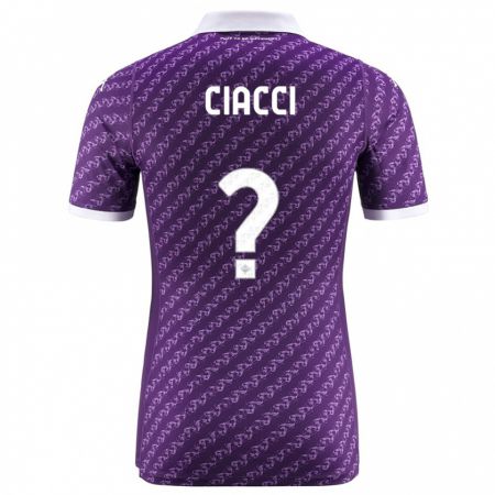 Kandiny Kinder Niccolò Ciacci #0 Violett Heimtrikot Trikot 2023/24 T-Shirt