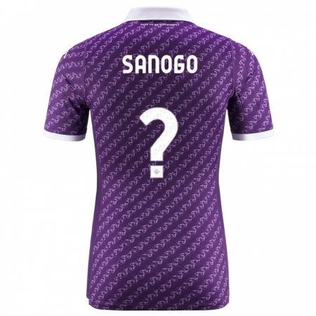 Kandiny Kinder Bassidy Sanogo #0 Violett Heimtrikot Trikot 2023/24 T-Shirt